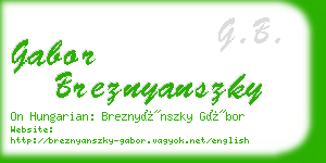 gabor breznyanszky business card